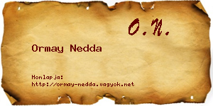 Ormay Nedda névjegykártya